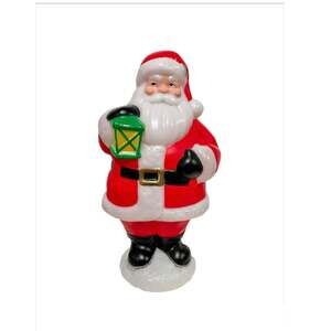 Holiday Santa Claus Blow Mold 11" Battery Operated Light Up Lantern Christmas